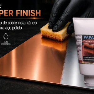 PAPAOX COPPER FINISH – Acabamento de cobre em aço carbono polido