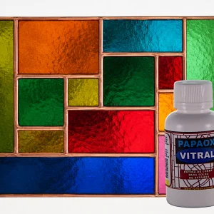 PAPAOX VITRAL – Pátina cobre para solda estanhada 100ml
