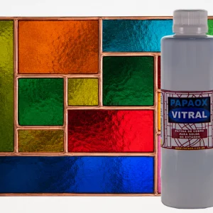 PAPAOX VITRAL – Pátina cobre para solda estanhada 200ml