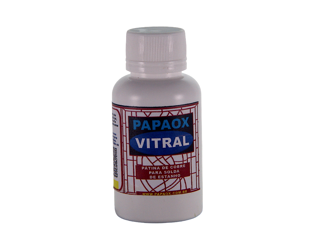 PAPAOX VITRAL – Pátina cobre para solda estanhada 100ml - Imagem 2