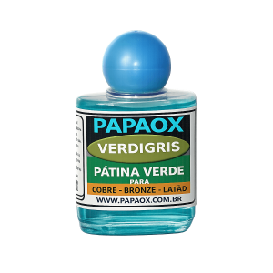 PAPAOX VERDIGRIS – Pátina verde com fundo claro para cobre, bronze e latão